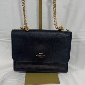 Coach Black Crossbody Bag with Gold Chain